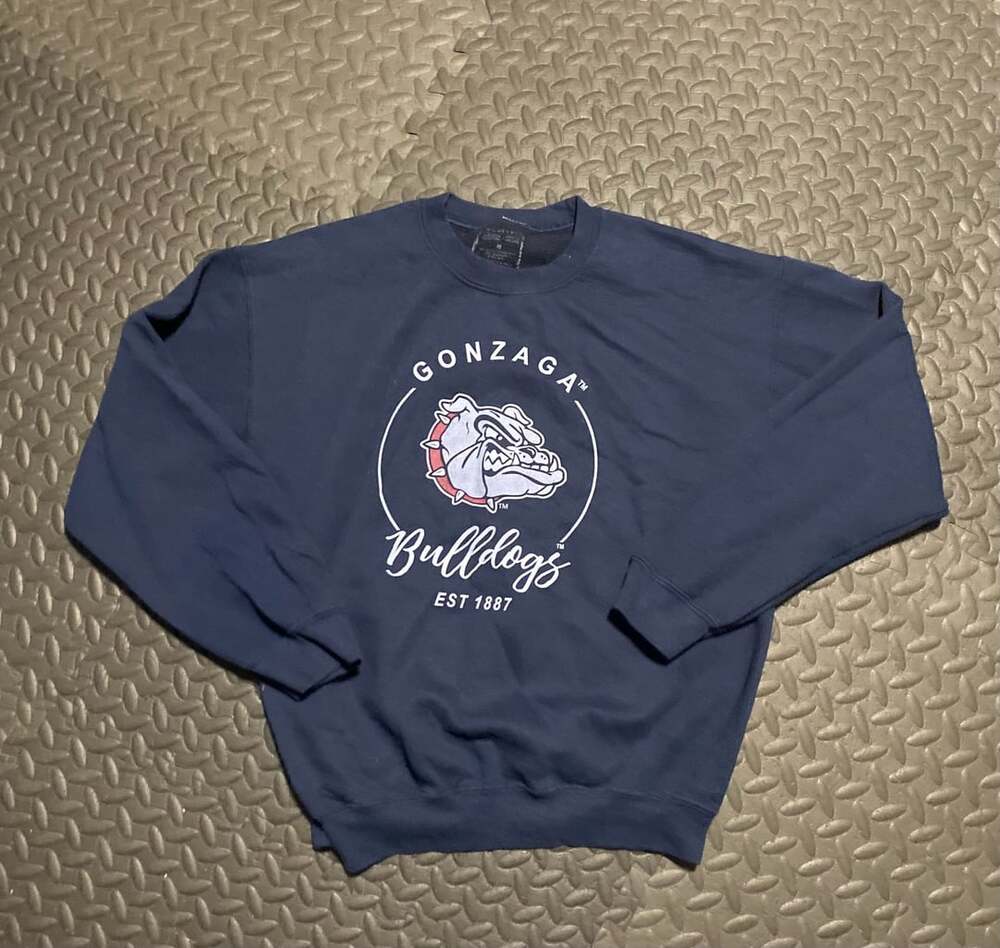 Gonzaga Bulldogs Sweatshirt Size M Navy Blue Crewneck College Apparel